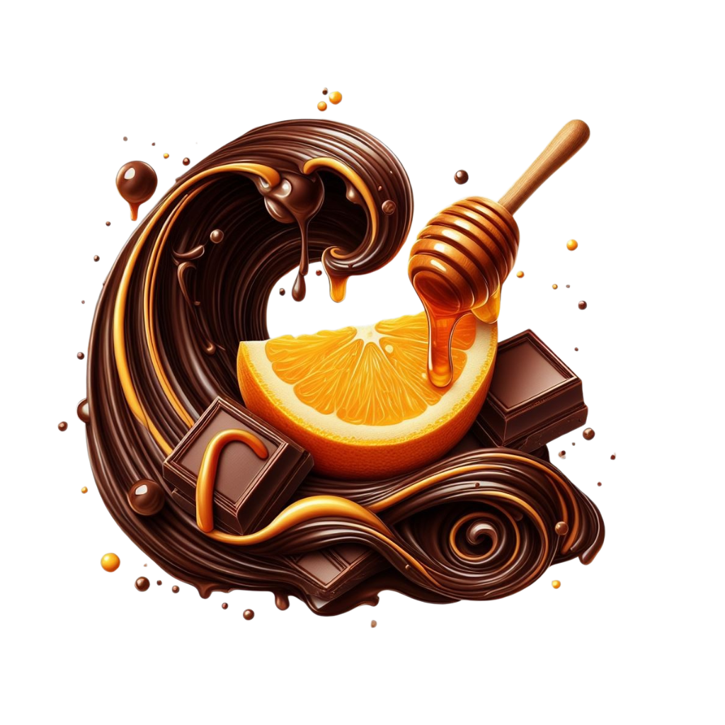 Compoziție RAWE cu portocale, miere și cacao