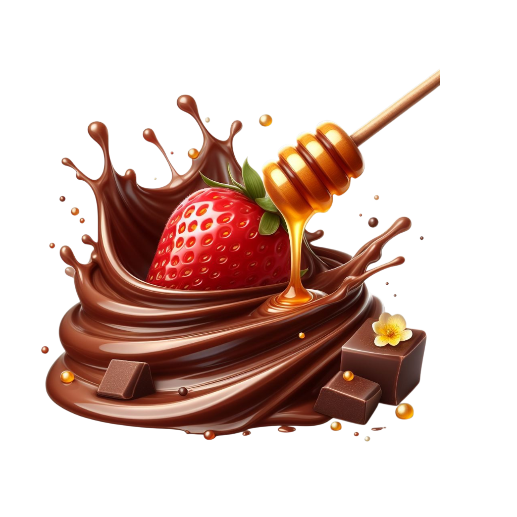 Compoziție RAWE cu căpșuni, miere și cacao